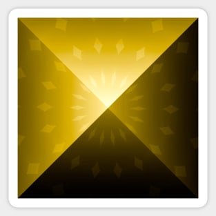 Sacred Geometry 3D Gold Pyramids Sticker